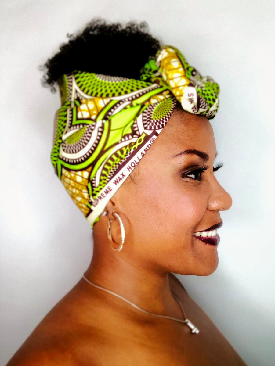 Headwrap Yellow & Bright Green