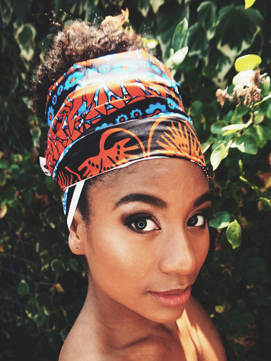 Headwrap Red Flowers